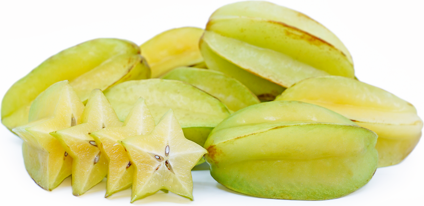 Starfruit or Carambola Artificial 4.25 Inches Long Green Yellow 
